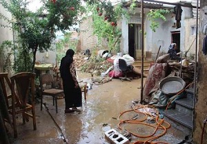 خسارت 20 واحد مسکونی در بیله سوار بر اثر جاری شدن سیلاب