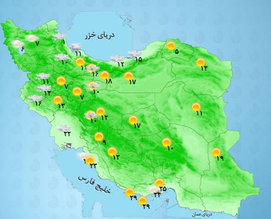 بارش باران در آذربایجان شرقی و غربی