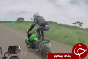 حادثه وحشتناک در موتور سواری + فیلم