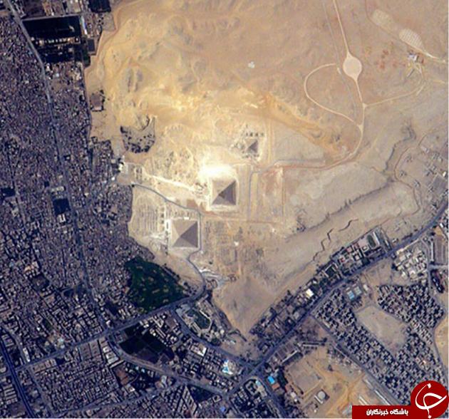 عکس/ اهرام ثلاثه را از بالا ببینید
