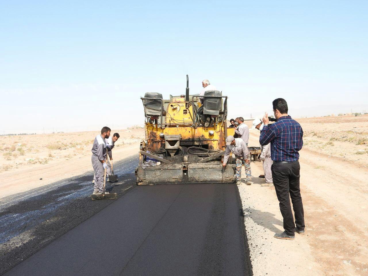 اتمام روکش آسفالت راه روستایی قادر آباد تربت جام
