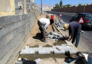 پایان عملیات اجرایی کفپوش بلوار امین