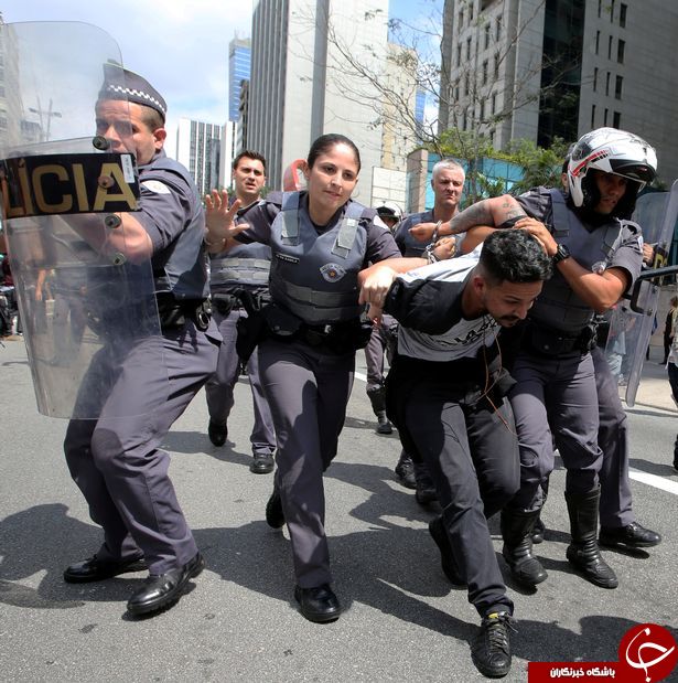 درگیری طرفداران دو نامزد انتخابات آمریکا در برزیل به دخالت پلیس منجر شد