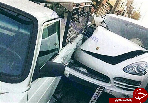 عکس/ بلایی که وانت پیکان بر سر ماشین میلیاردی آورد