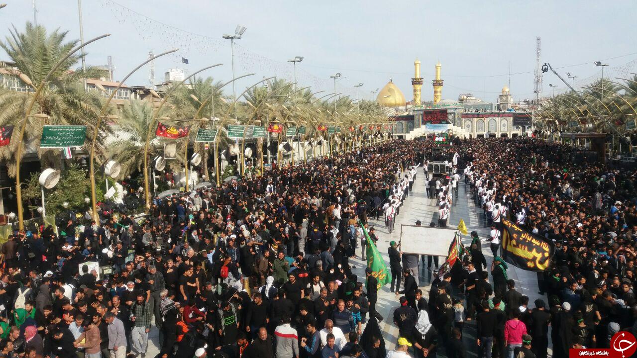 شور و شوق زائران در نزدیکی کربلا + فیلم و تصاویر
