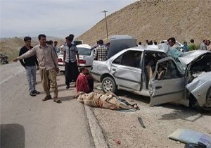 یک کشته و4 مصدوم در اثر واژگونی یک تاکسی در دزفول