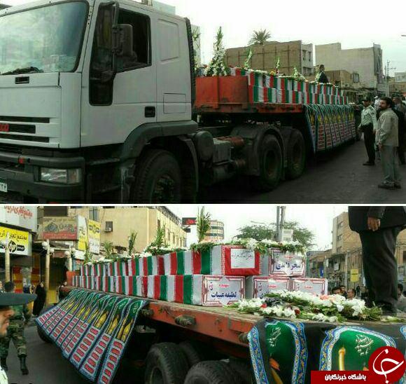 تشییع با شکوه شهدای فاجعه حله + تصاویر