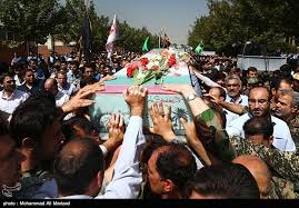 تشییع و خاکسپاری پیکر دو شهید گمنام در انارستان جم