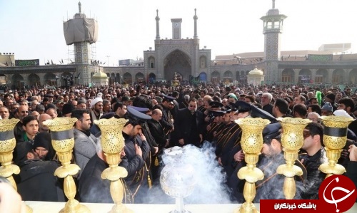 مراسم خطبه خوانی خادمان اخت الرضا،حضرت فاطمه معصومه(س)+تصاویر