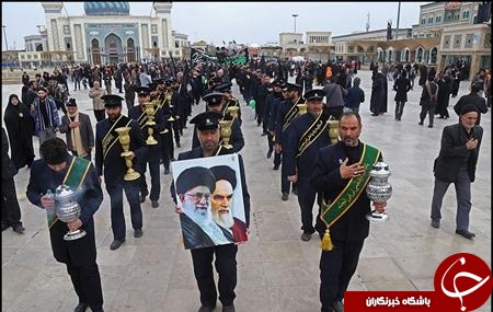 مراسم خطبه خوانی خادمان اخت الرضا،حضرت فاطمه معصومه(س)+تصاویر