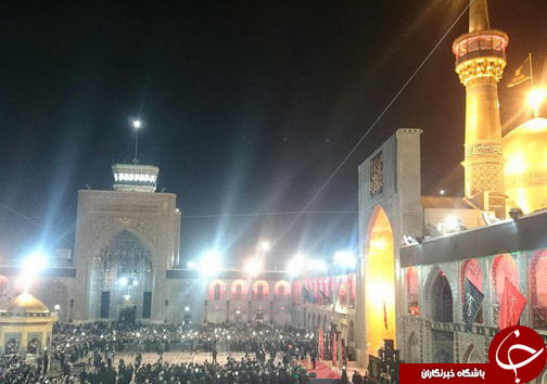 آئین شام غریبان شهادت امام رضا (ع) در مشهد برگزار شد+تصاویر