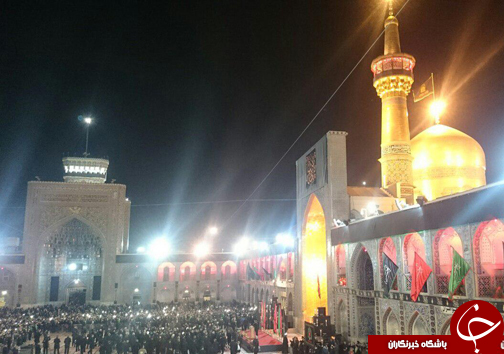 آئین شام غریبان شهادت امام رضا (ع) در مشهد برگزار شد+تصاویر