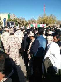 خاکسپاری پیکر یک شهید گمنام در تیپ 110 سلمان فارسی زاهدان