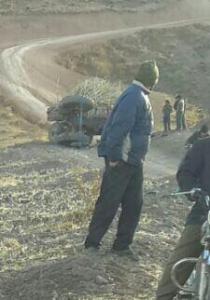 یک کشته و یک مصدوم در اثر واژگونی تراکتور