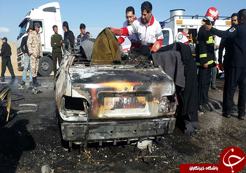 7 کشته و مصدوم در تصادف محور فسا-داراب + تصاویر