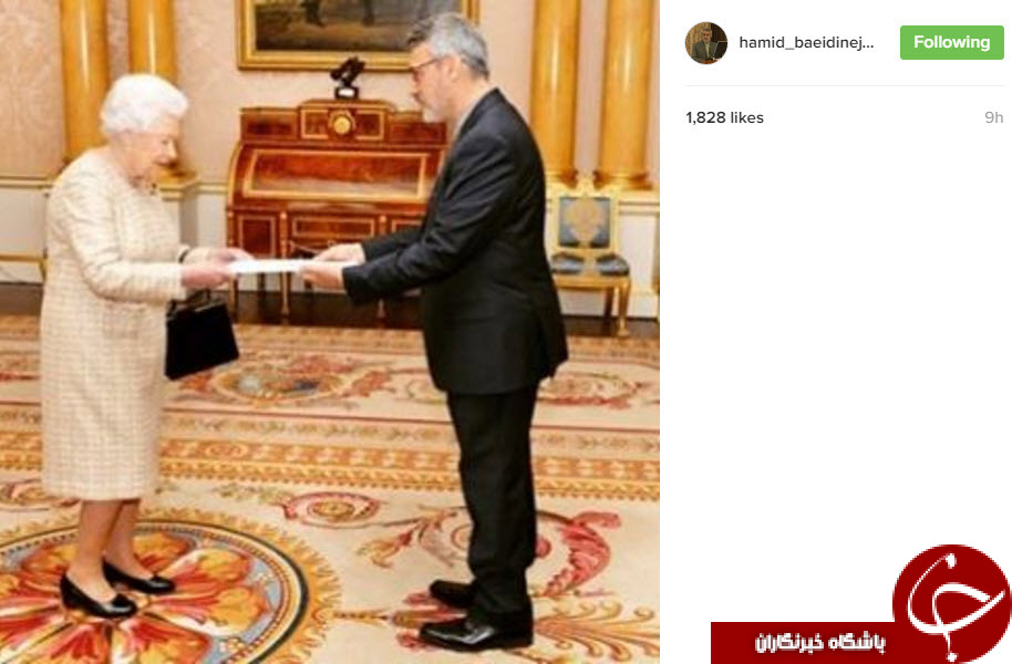 واکنش کاربران به ملاقات بعیدی نژاد و ملکه انگلستان