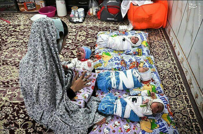 تولد چهارقلوها در سیستان و بلوچستان+عکس