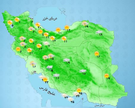 باراش باران و برف در کدام استان ها رخ می دهد ؟