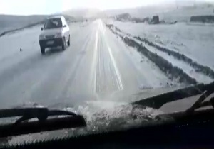 امکانات راهداری برای جاده ورزقان وجود ندارد! + فیلم