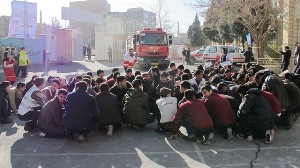 برگزاری مانور سراسري زلزله در مدارس آذربایجان غربی