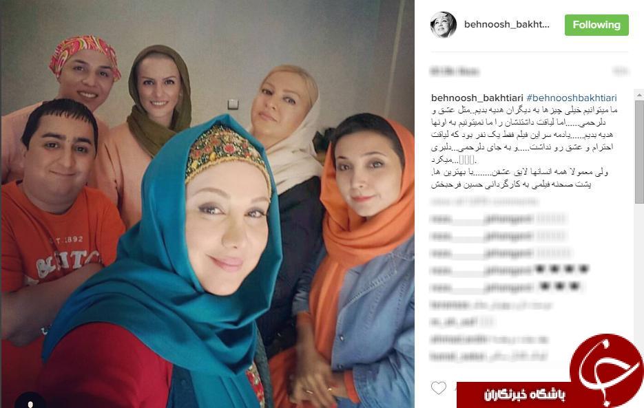 سلفی جدید بهنوش بختیاری در پشت صحنه یک فیلم +اینستاپست