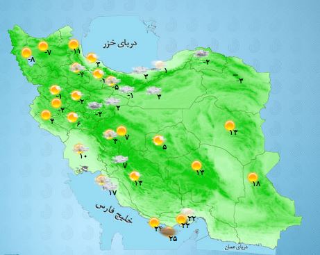 بارش برف در کدام استان ها خواهد بود؟+ جدول