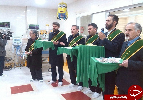 حضور خادمان مسجد جمکران در بیمارستان قدس