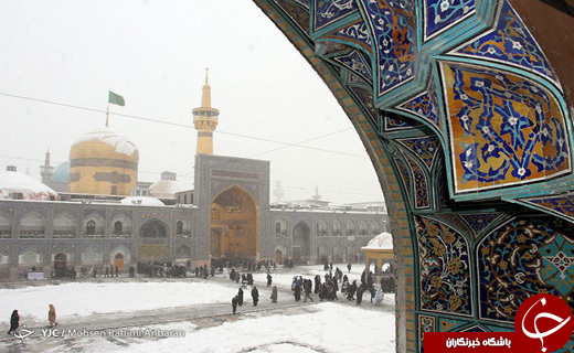 بارش برف پروازهای مشهد را لغو کرد+تصاویر