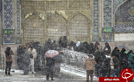 بارش برف پروازهای مشهد را لغو کرد+تصاویر