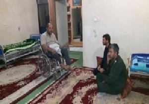 دیدار فرمانده سپاه ناحیه مهران با جانباز دفاع مقدس