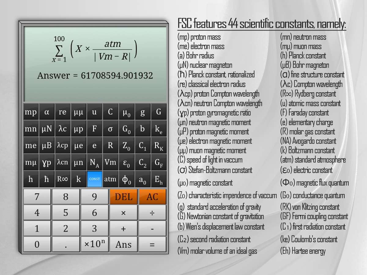 دانلود ماشین حساب مهندسی برای اندروید /  Full Scientific Calculator Pro کاملترین نرم افزار ماشین حساب