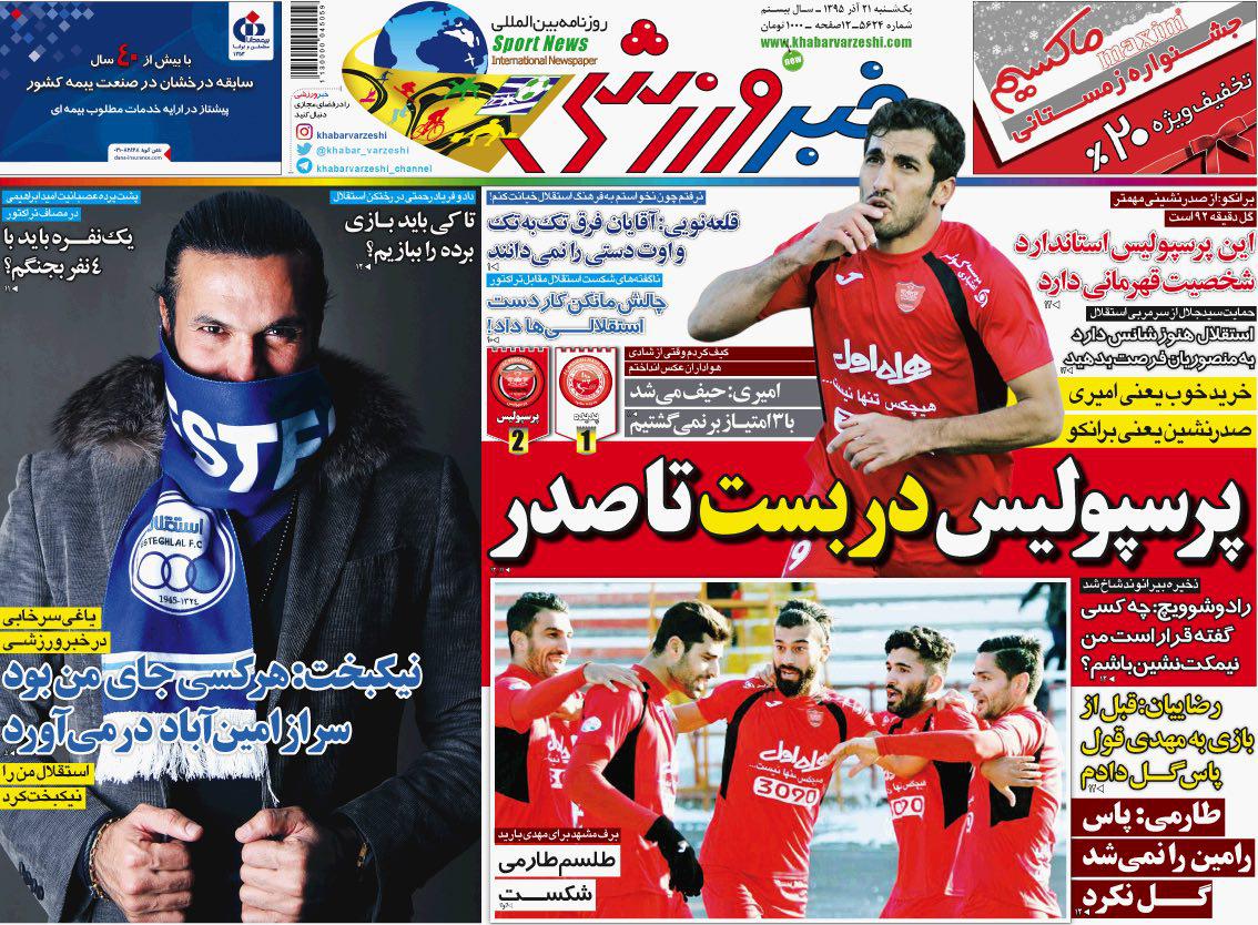 روزنامه&zwnj;های ورزشی