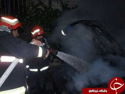 اطفا حریق پژو 405 + تصاویر