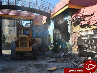 قلع و قمع یک باب باغ تالار غیرمجاز در مشهد+تصاویر قلع و قمع یک باب باغ تالار غیرمجاز در مشهد+تصاویر