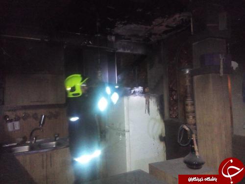 مصدوم شدن یک آتش نشان در آتش سوزی منزل مسکونی در مشهد