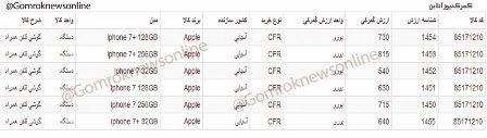 قیمت آیفون 7 در گمرک اعلام شد + جدول