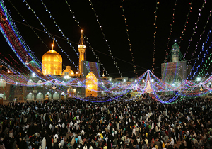 برگزاری جشن میلاد پیامبر(ص) و امام صادق(ع) در حرم رضوی