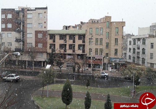 بارش اولین برف پاییزی در قزوین
