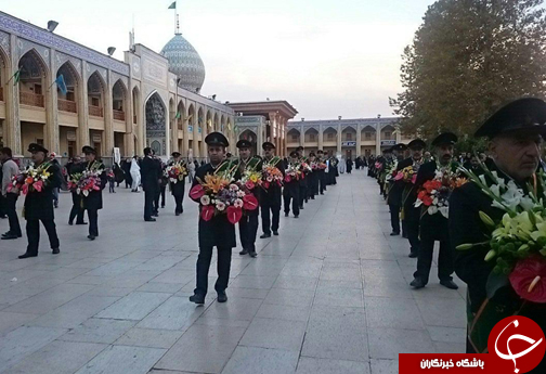 گل&zwnj; باران حرم های مطهر آستان مقدس احمدی و محمدی (ع) + تصویر