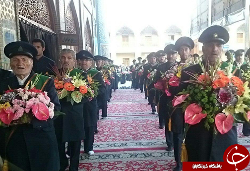 گل&zwnj; باران حرم های مطهر آستان مقدس احمدی و محمدی (ع) + تصویر