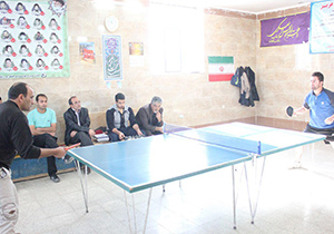 برگزاری مسابقات تنیس روی میز در بافران