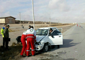 واژگونی خودرودر قوچان حادثه ساز شد