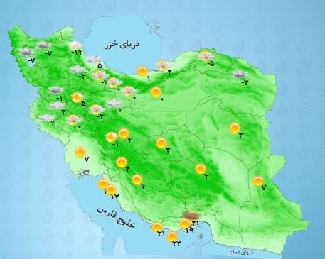 بارش برف در شمال غرب کشور + جدول