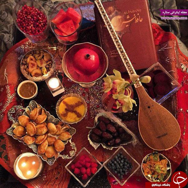 جدیدترین مدل های چیدمان سفره شب یلدا 95+تصاویر
