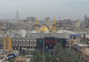 نمایی از حرم امام حسین (ع) و حضرت ابوالفضل (ع) در کربلا + فیلم