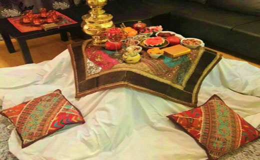 چیدن سفره های سنتی در شب یلدا
