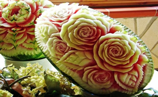 تزیین هندوانه در شب یلدا