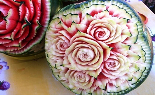 تزیین هندوانه در شب یلدا