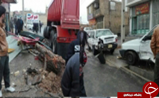 حادثه آفرینی کامیون بدون راننده + تصاویر