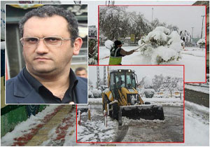 خسارت میلیاردی برف به تاسیسات شهری آمل